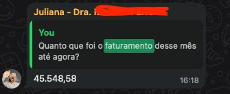 Comprovação de faturamento de clínica odontológica em Dez/2024: R$ 45.548